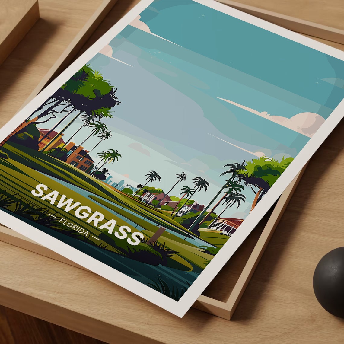 Sawgrass Florida Golf Resort Palm Course Greens Travel Poster - Image 3