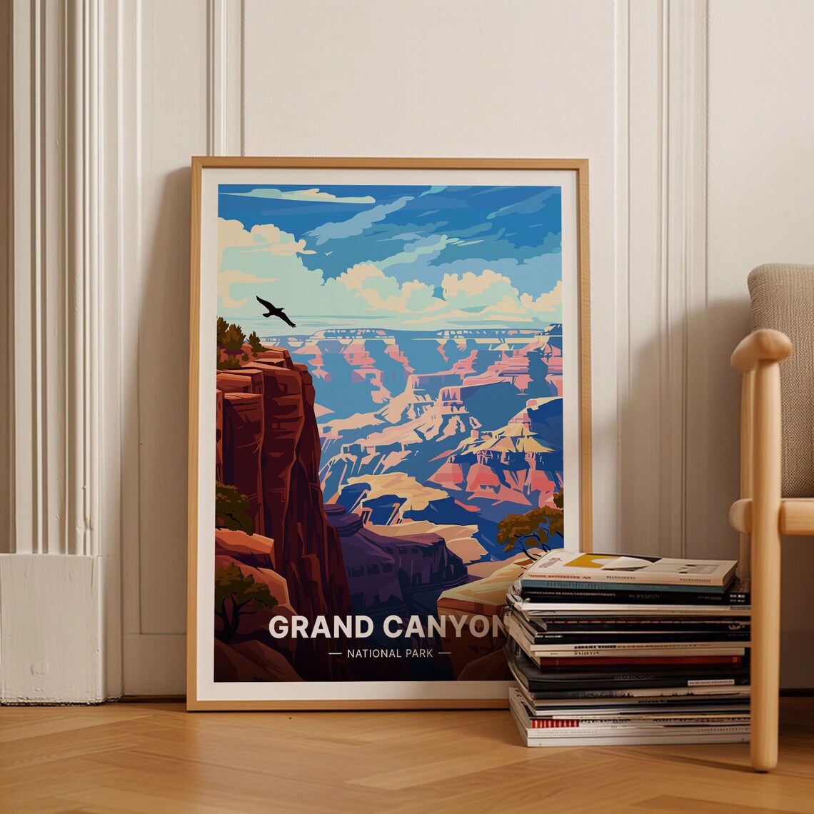 Grand Canyon National Park Travel Poster, Scenic Art