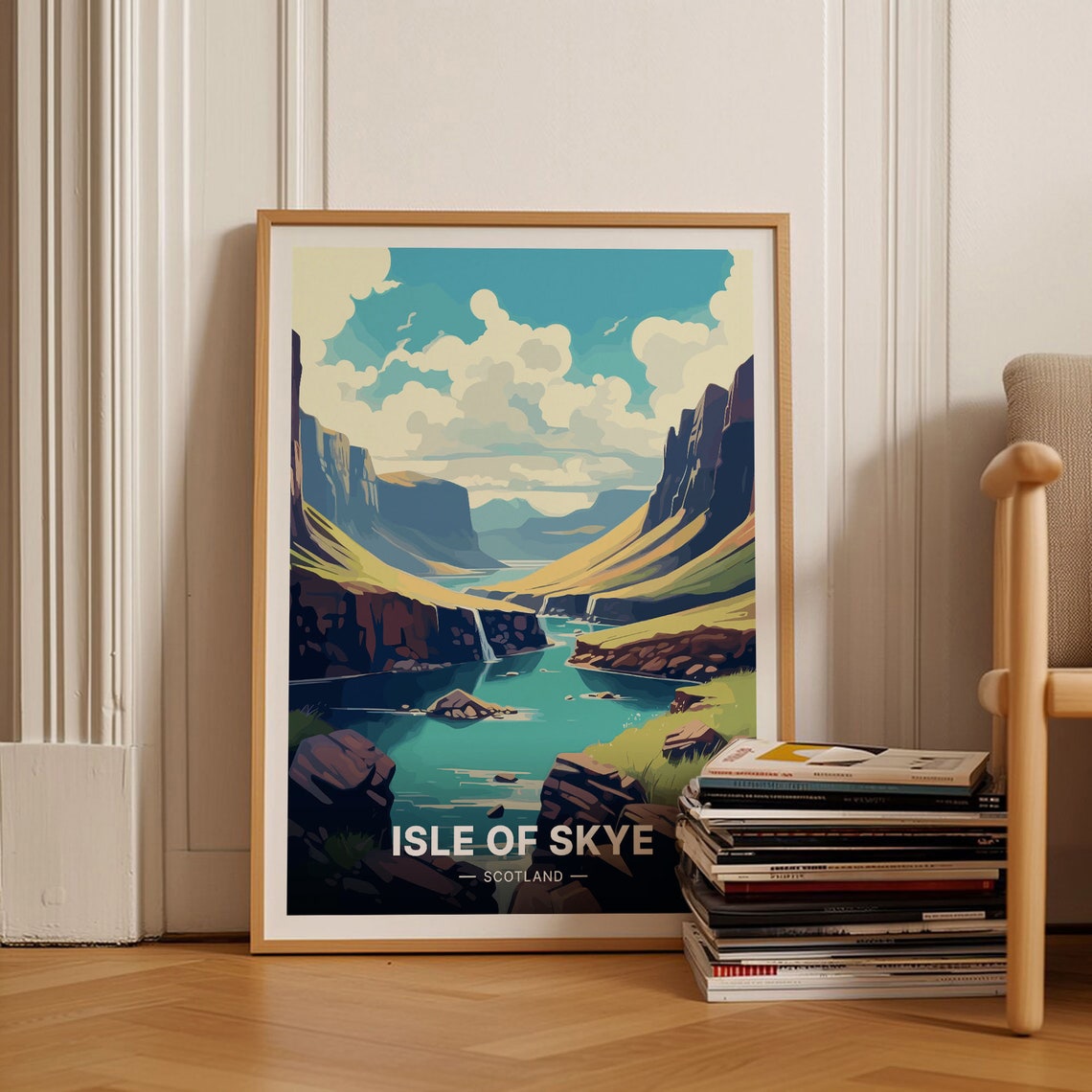 Isle Of Skye Scotland Dramatic Valley Loch Scenic Landscape Poster