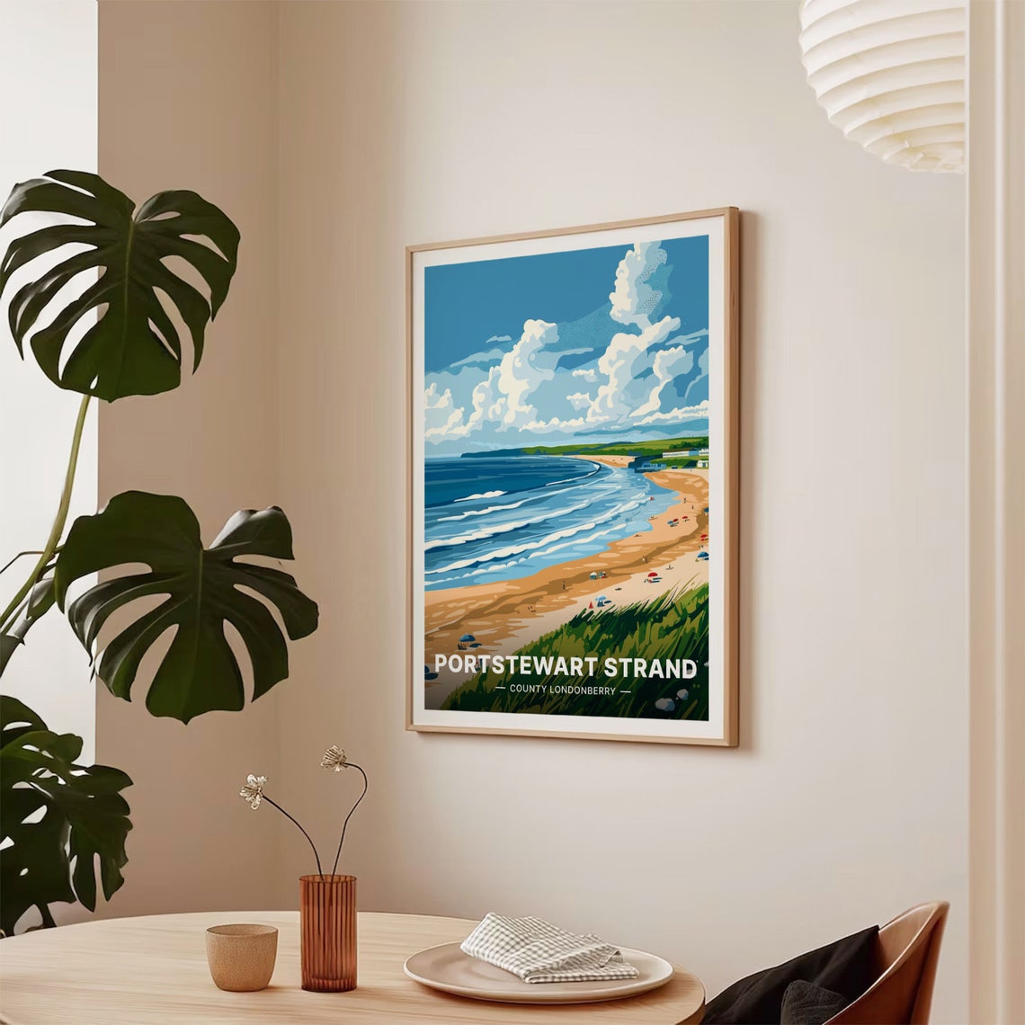 Portstewart Strand County Londonderry Ireland Beach Travel Poster - Image 2
