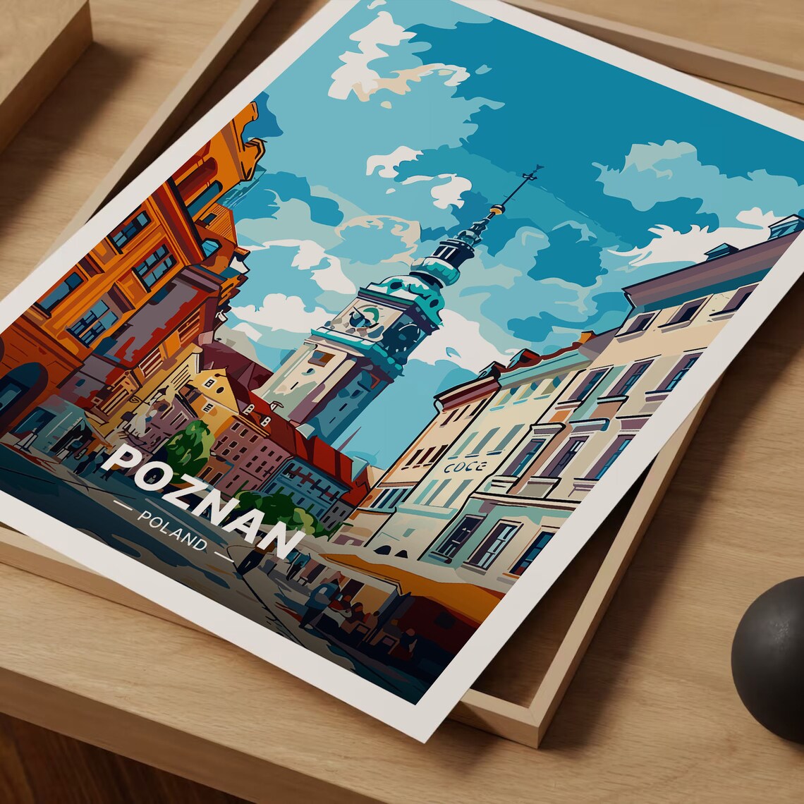Poznan Poland Old Market Square Town Hall European City Poster - Image 3