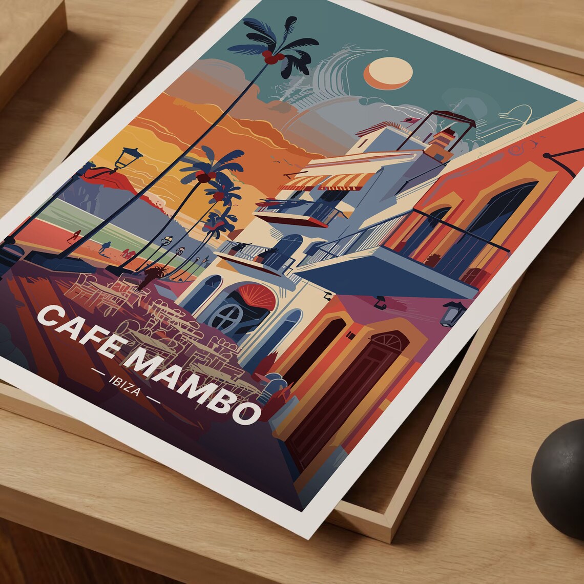 Ibiza Spain Travel Poster, San Antonio Nightlife Scene - Image 3