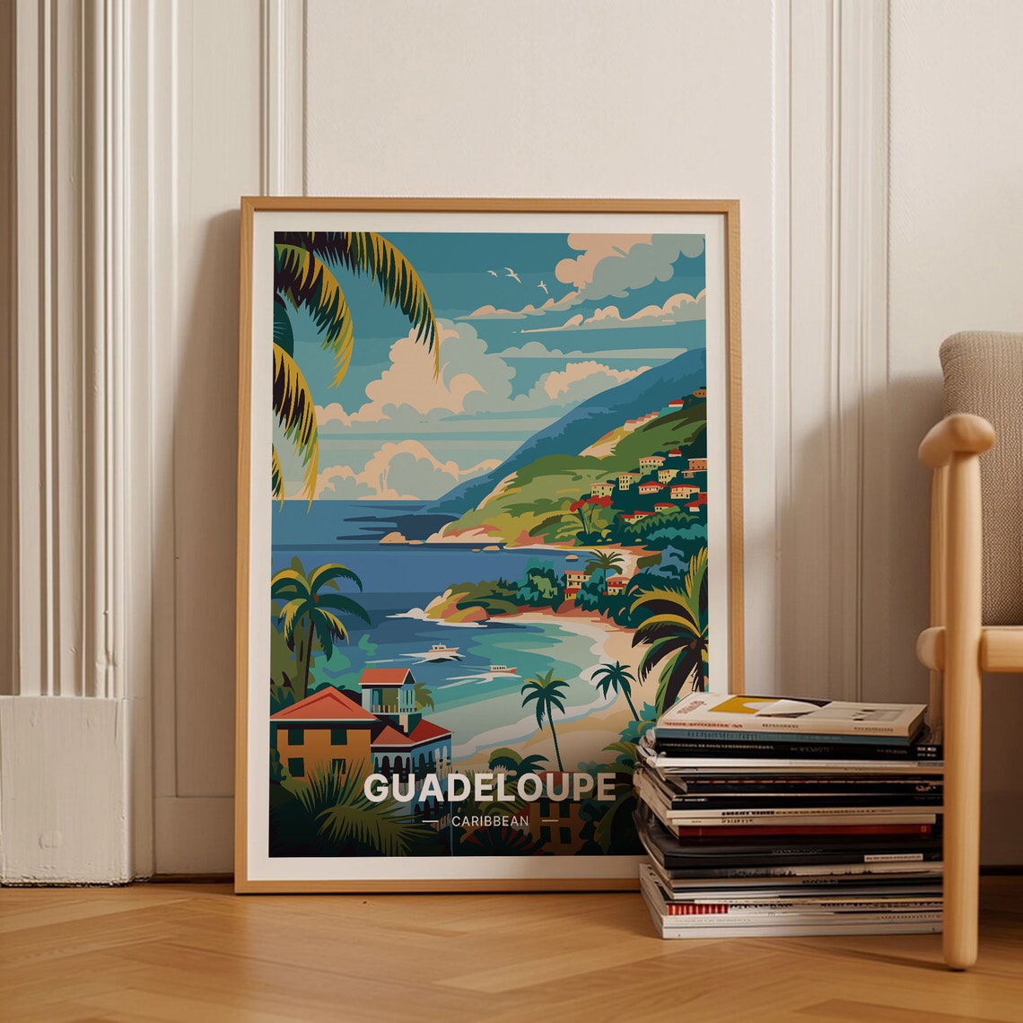 Guadeloupe Caribbean Poster Travel Wall Art Unique Birthday Gift Idea Home Decor C20 944