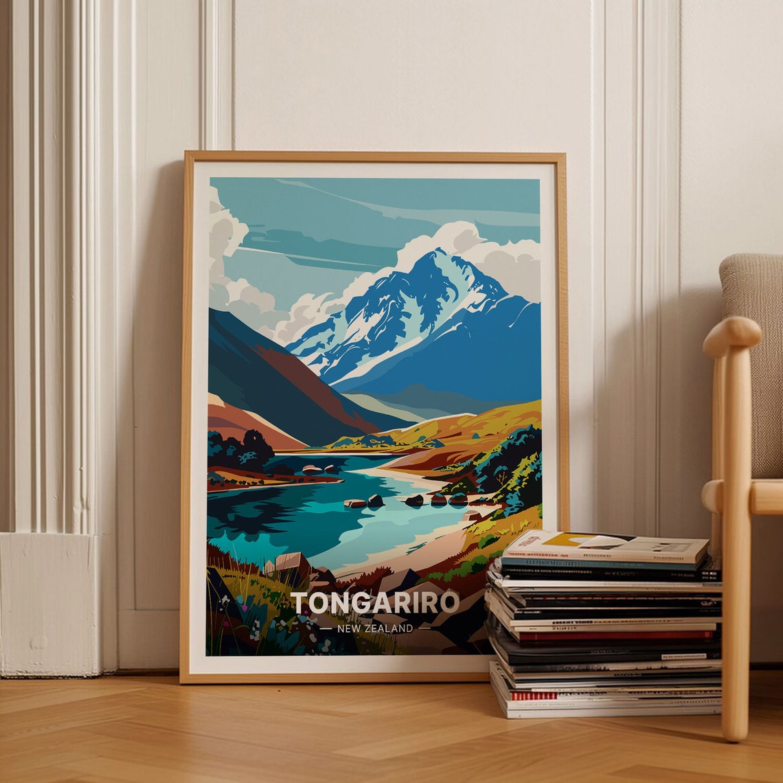 Tongariro National Park Poster New Zealand Landscape Wall Art Travel Inspired Home Decor Gift For Travelers And Art Enthusiasts C20 1270