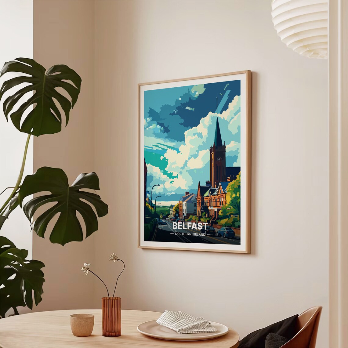 Belfast Travel Poster, Ireland Cityscape Art Print - Image 2