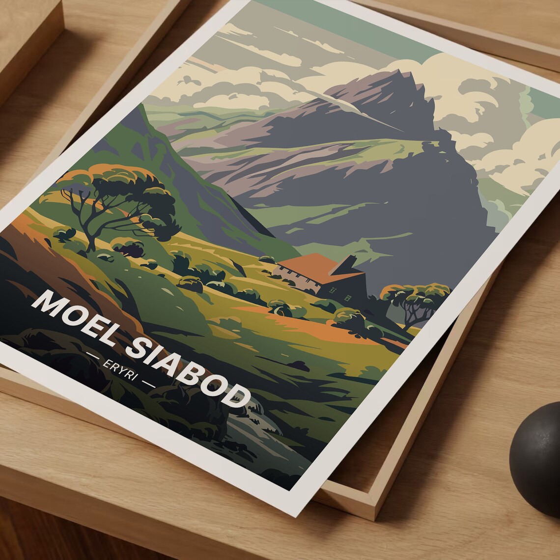 Moel Siabod Eryri Travel Poster, North Wales Landscape - Image 3