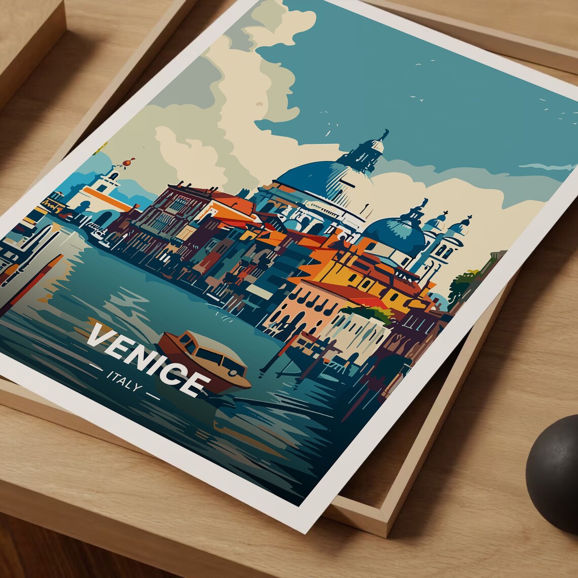 Venice Italy Travel Poster, St Marks Square - Image 3