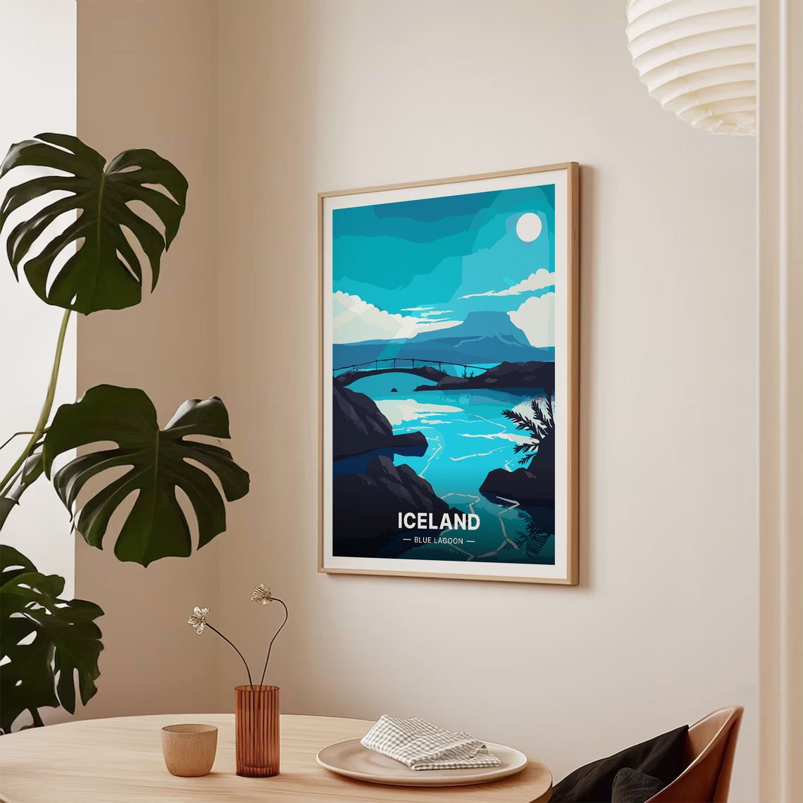 Iceland Blue Lagoon Teal Geothermal Waters Scenic Travel Poster - Image 2