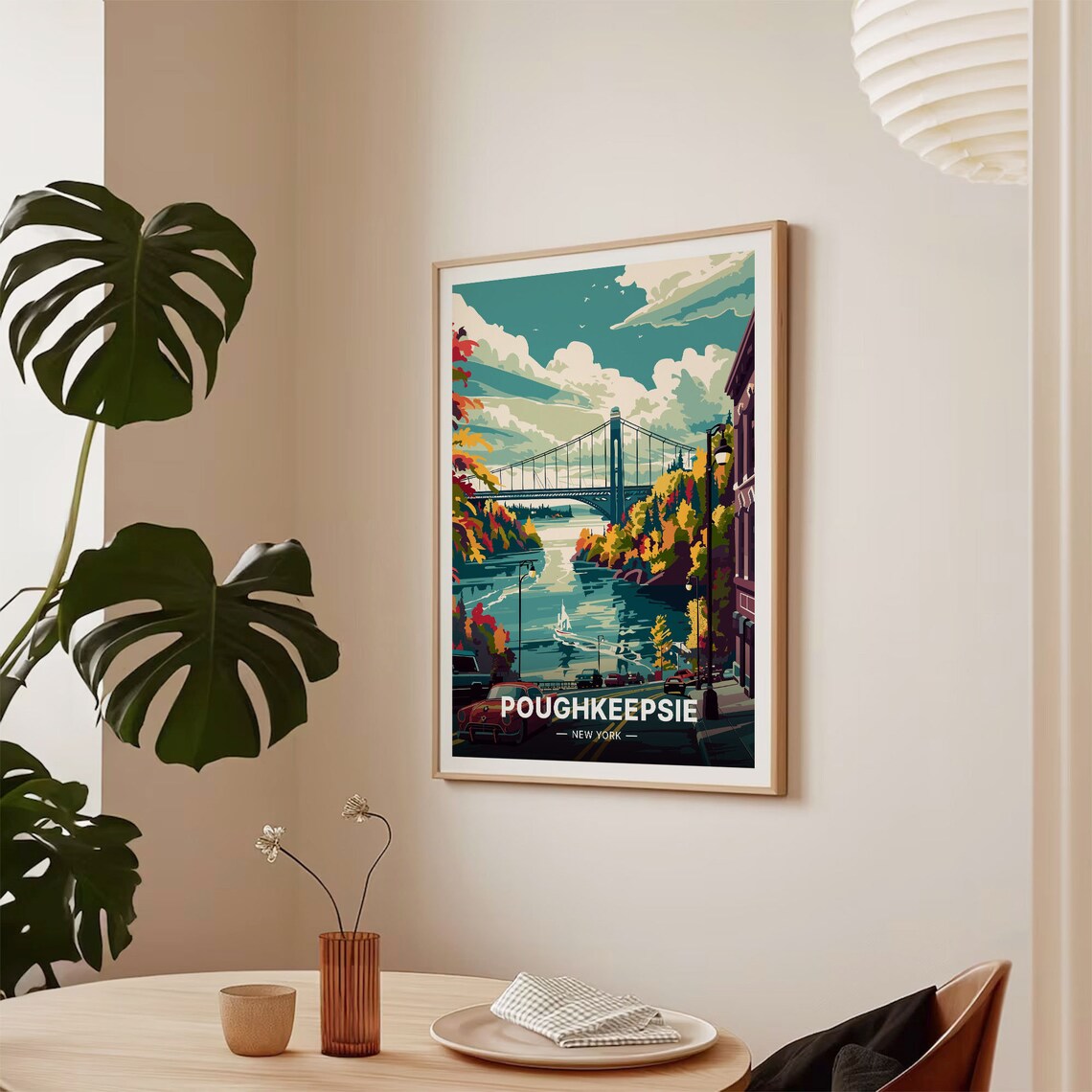 Poughkeepsie Travel Poster, New York State Art Print - Image 2