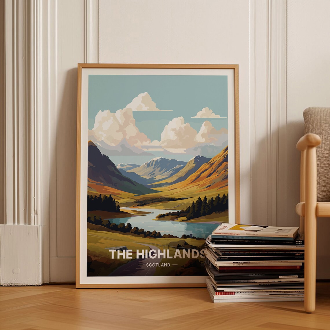 Scottish Highlands Travel Poster, Home Decor Art Print