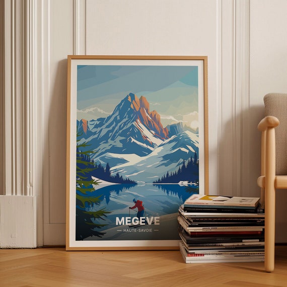 Ski Resort Travel Poster Alpine Skiing Wall Art Home Decor For Winter Sports Enthusiasts Megeve Val Thorens Meribel Decor C20 1884