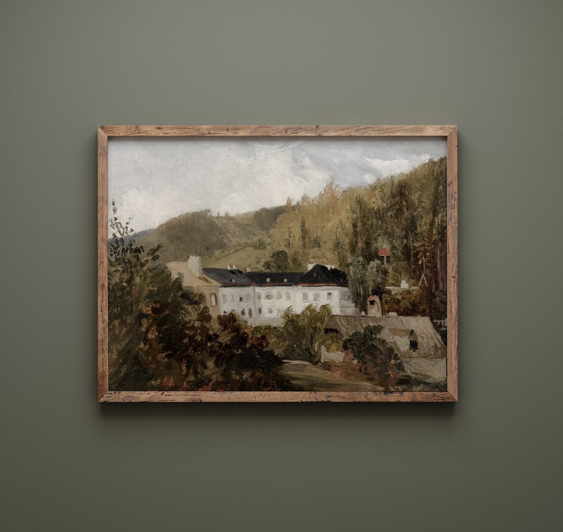 Vienna Manor Vintage European Oil Painting Art Print - Image 2