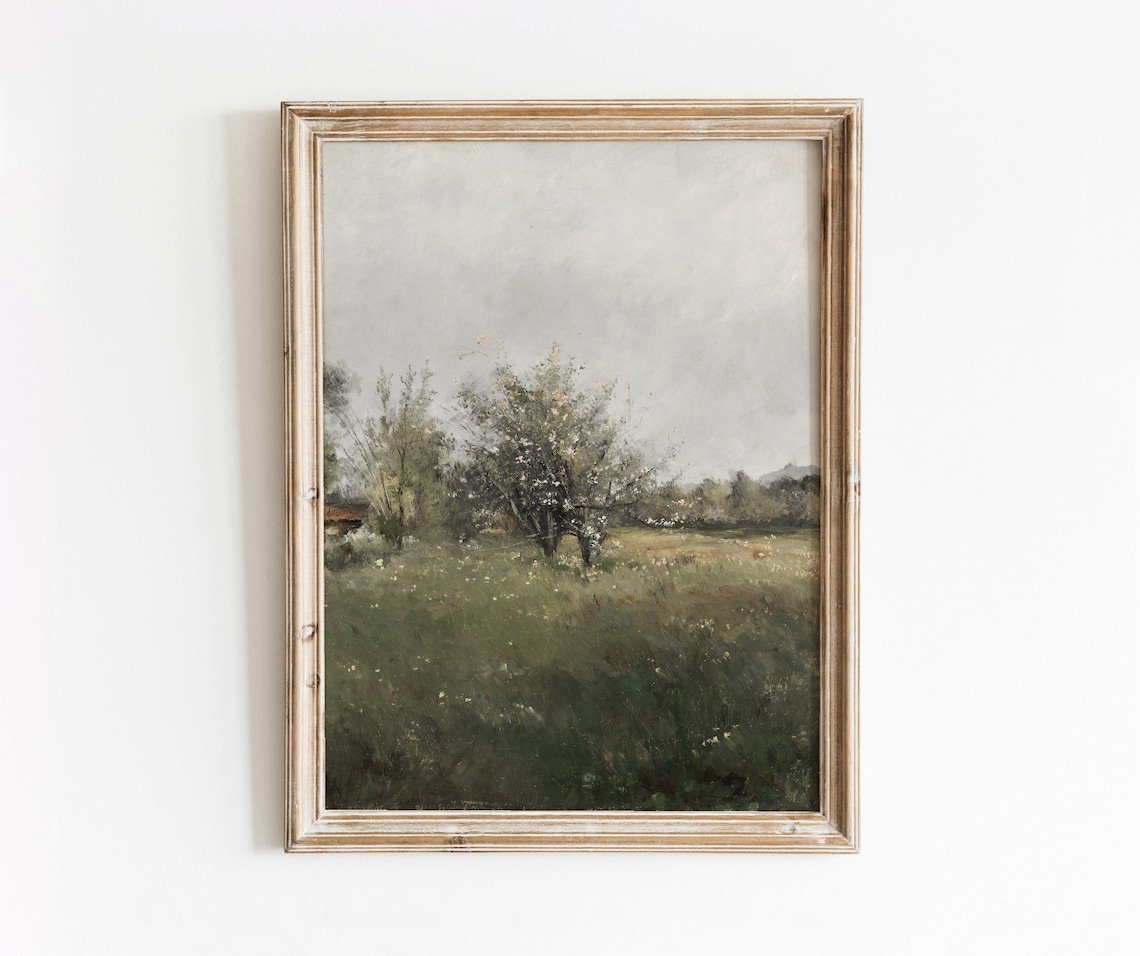 Spring Cottage Vintage Tree Blossom Art Print