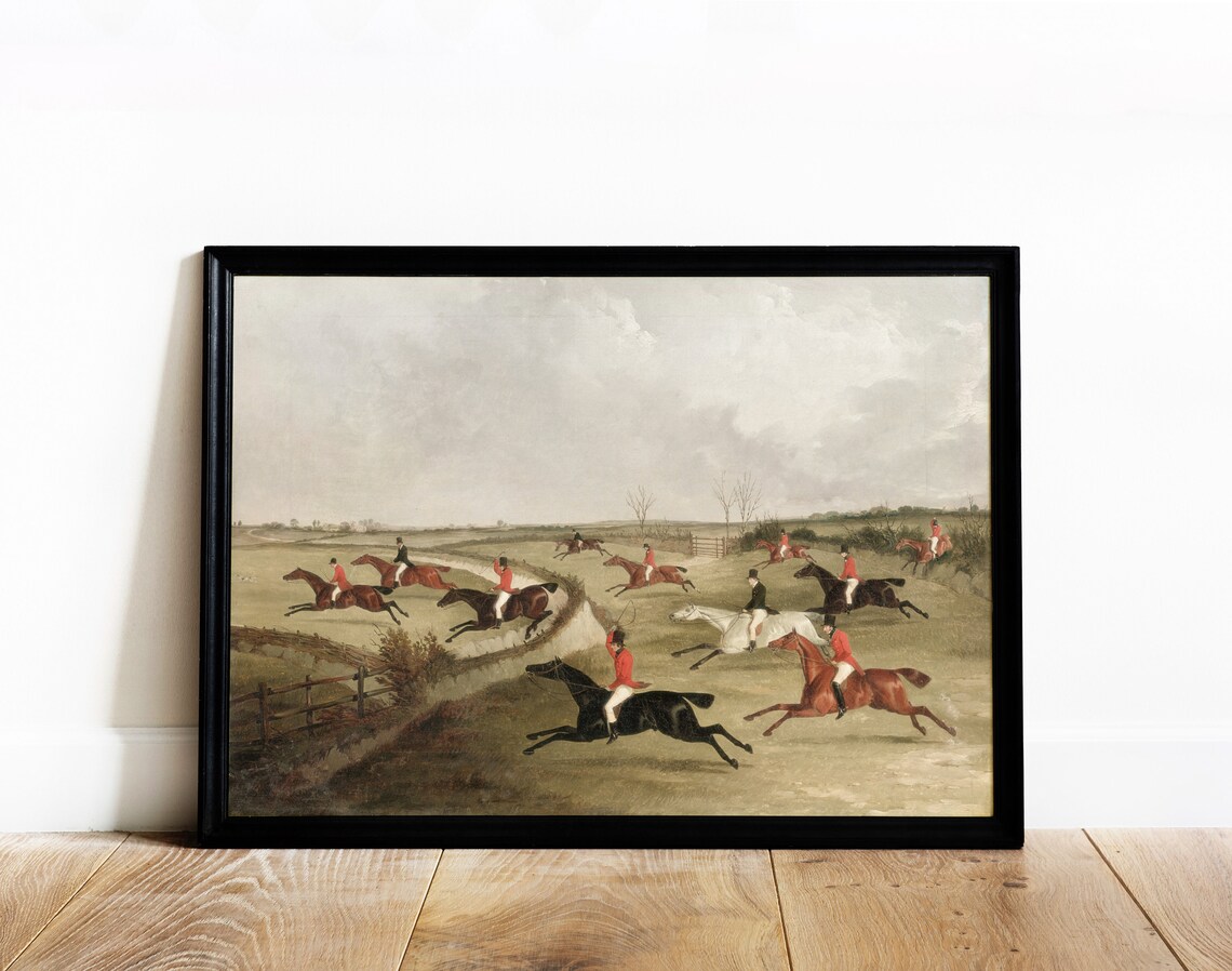 The Chase Vintage Riders On Horseback Art Print - Image 4