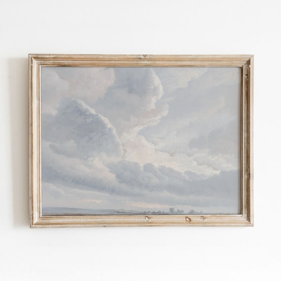 Cloud Study Vintage Cloudy Sky Art Print