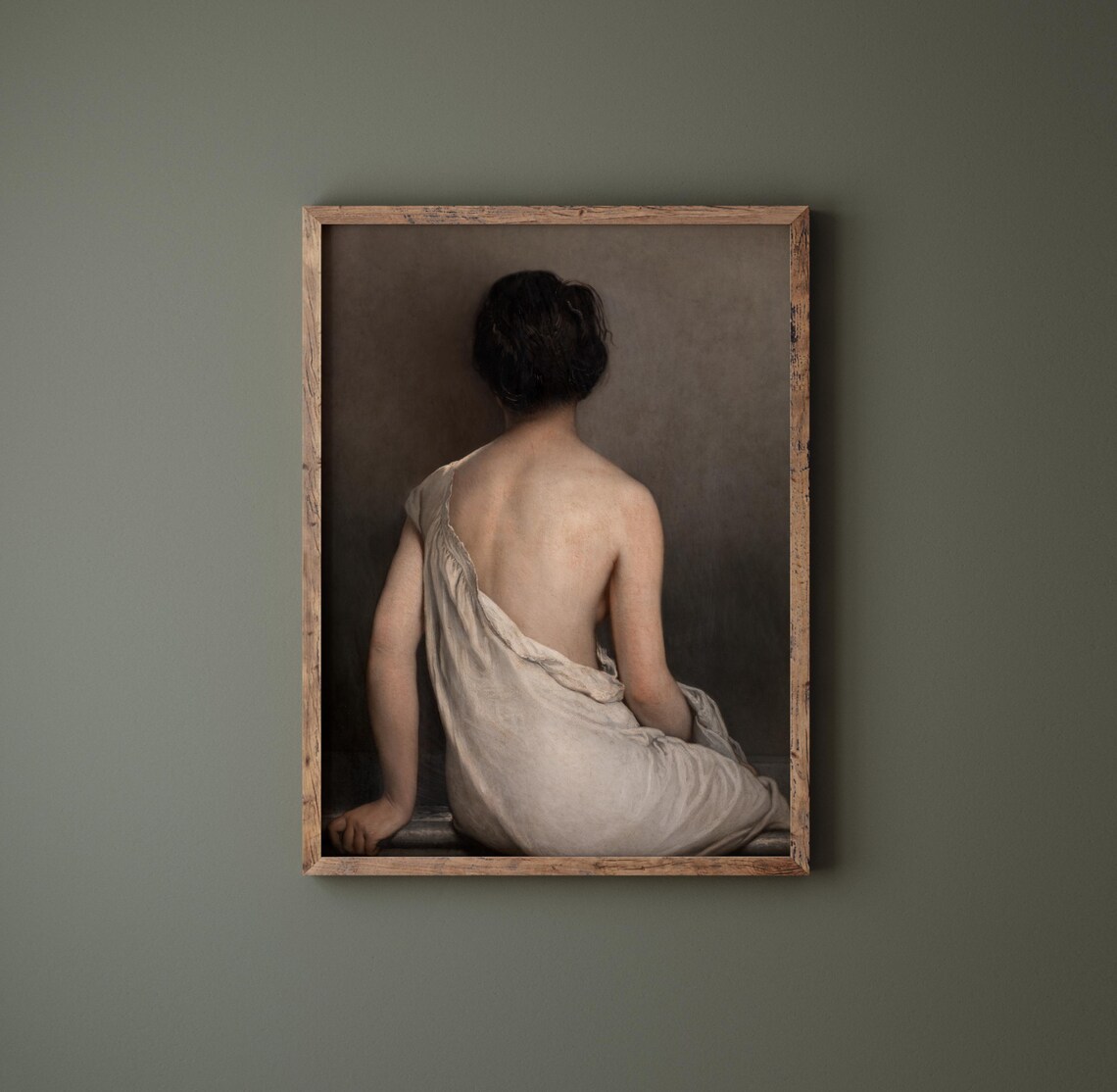 At The Bath Vintage Woman Portrait Art Print - Image 3