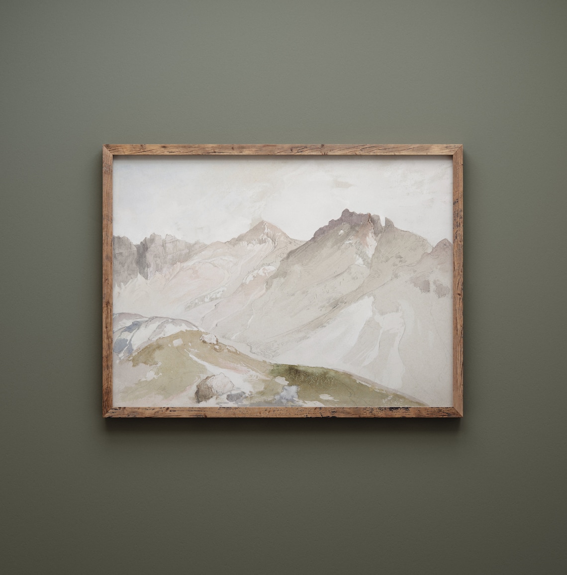 Little Cottonwood Canyon Vintage Mountain Range Art Print - Image 3