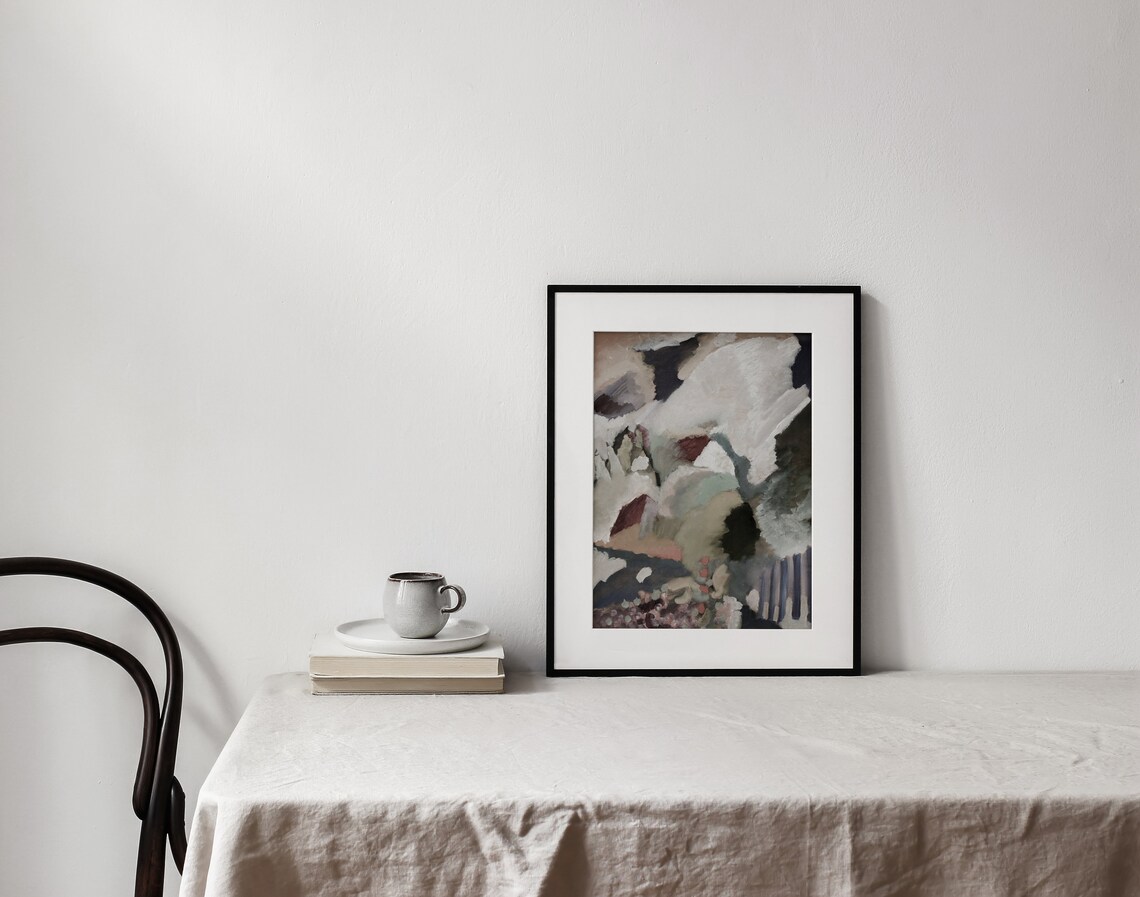 Village Abstract Vintage Contemporary Art Print - Image 4