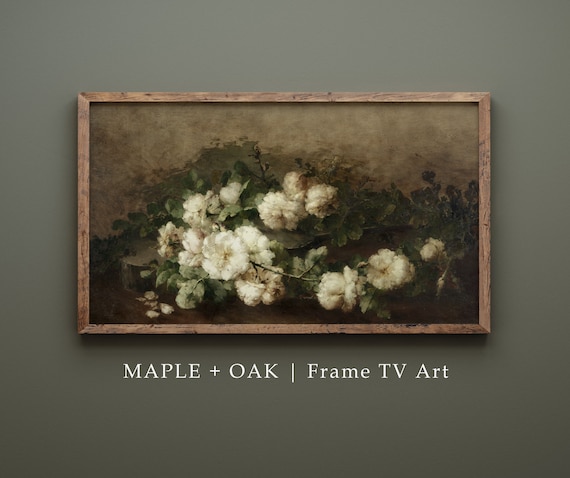 Vintage White Floral Still Life Art Print