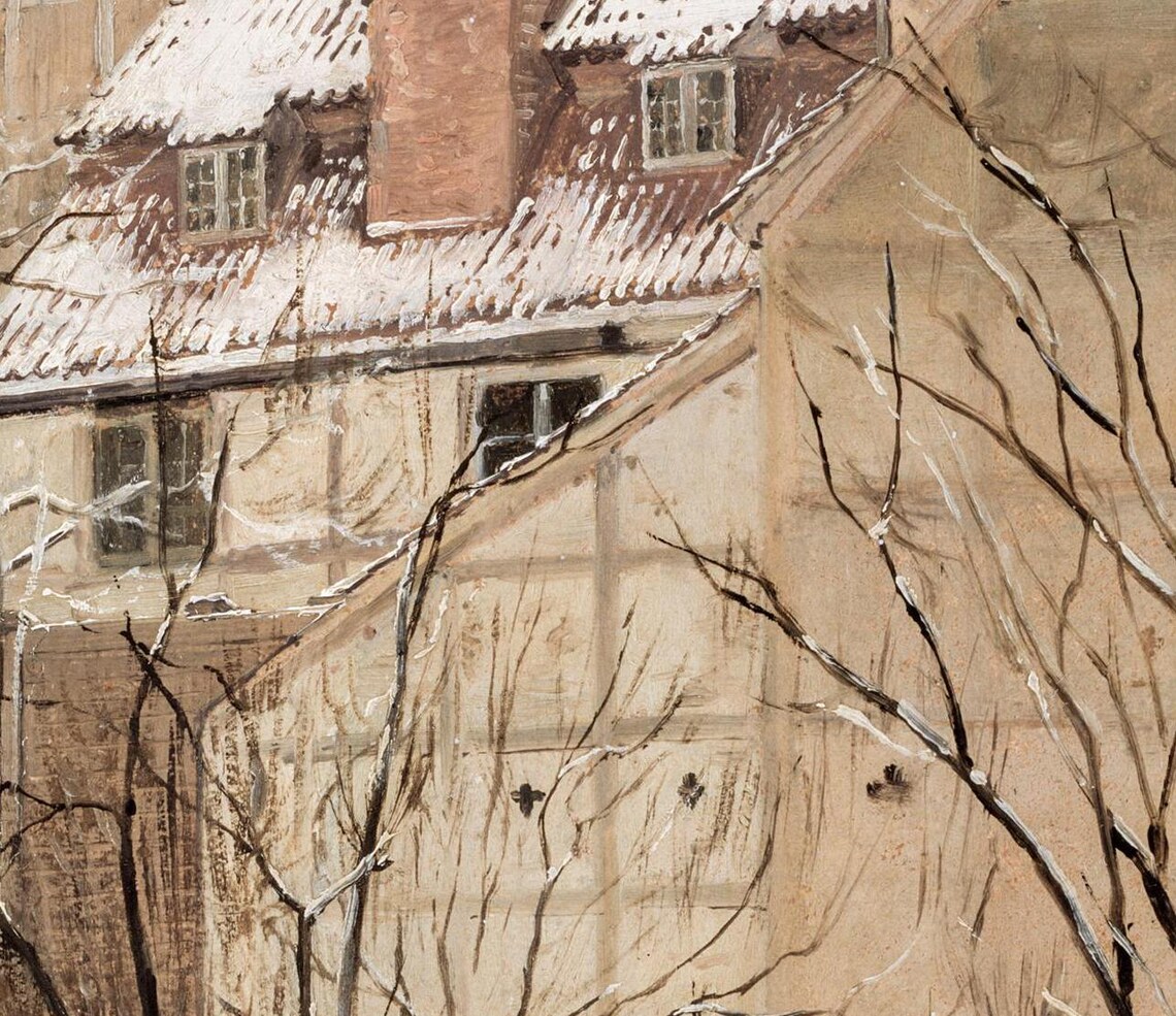 Garden In Winter Vintage Danish House Art Print - Image 2