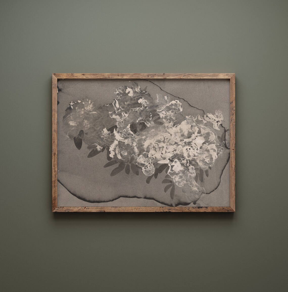 Abstract Bouquet Vintage Neutral Floral Art Print - Image 3