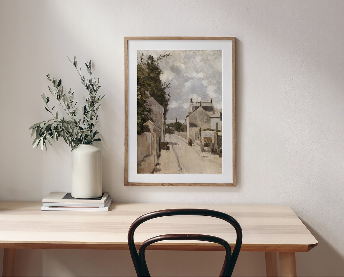Pontoise Vintage French Lane, European Village Art Print - Image 4