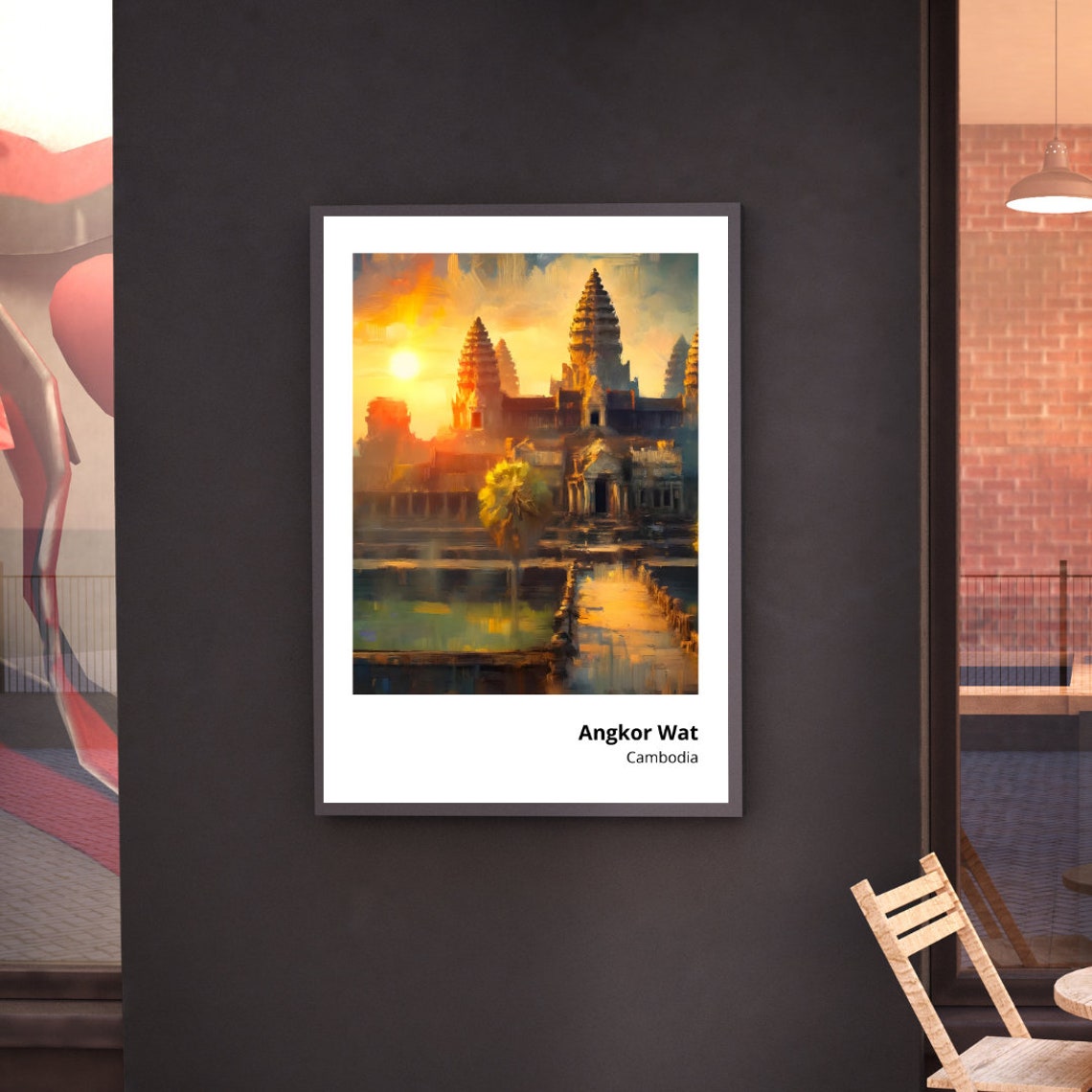 Angkor Wat Cambodia Ancient Temple Towers Sunrise Reflection Poster - Image 5