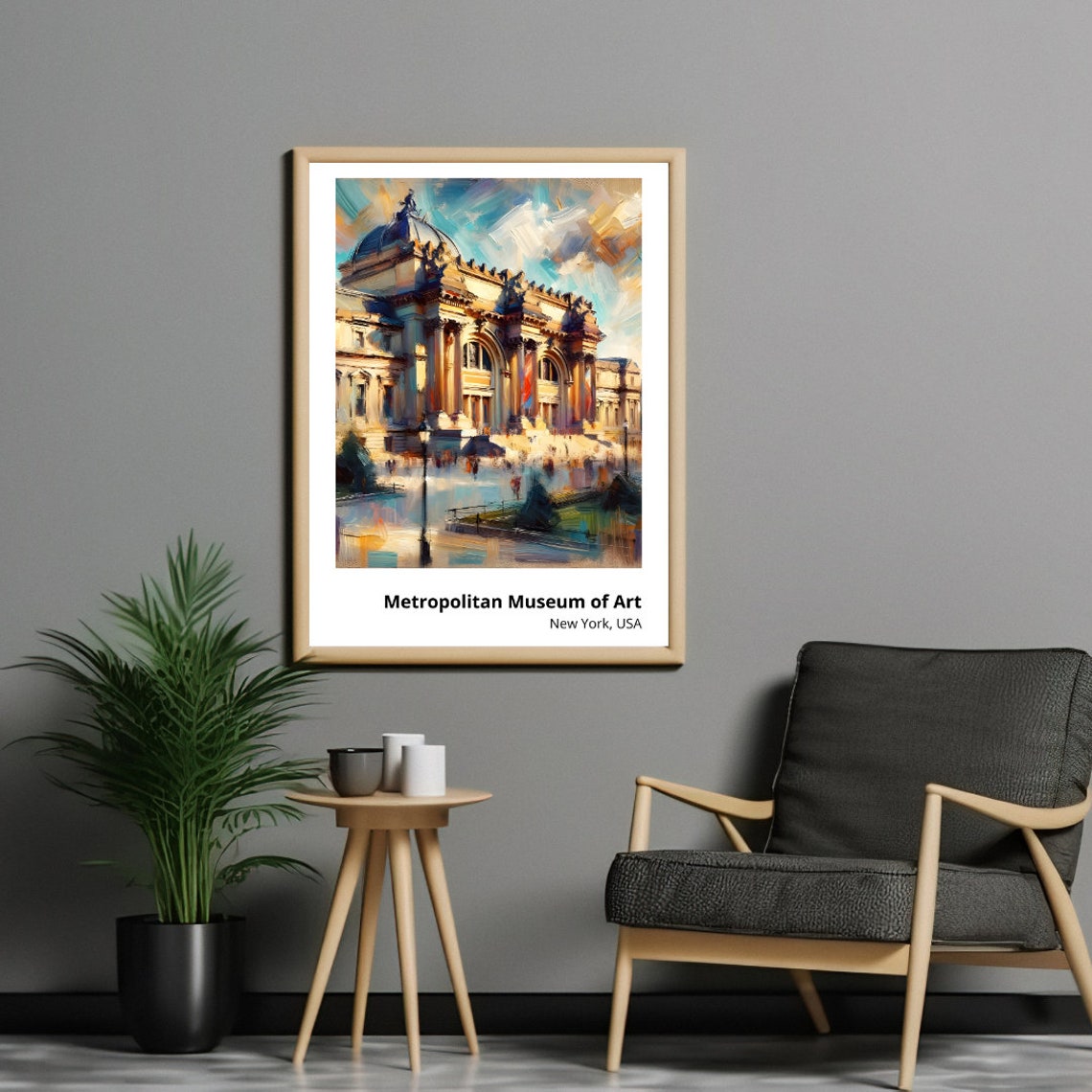 Metropolitan Museum Of Art Print Stunning Painting Of Iconic Nyc Landmark Historic Wall Decor Majestic New York Architecture Art