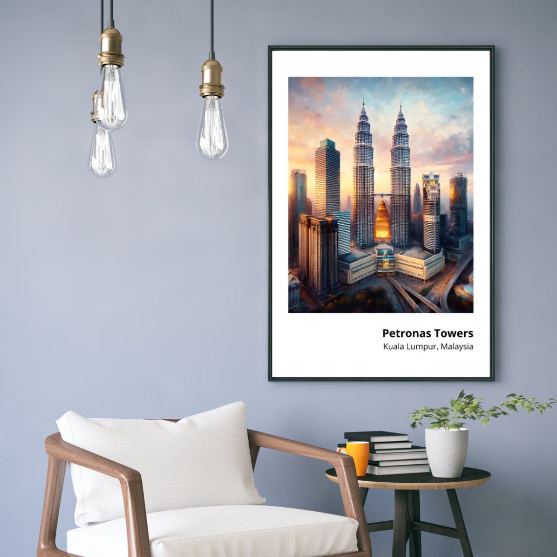 Petronas Towers Kuala Lumpur Twin Towers Sunset Skyline City Poster - Image 5