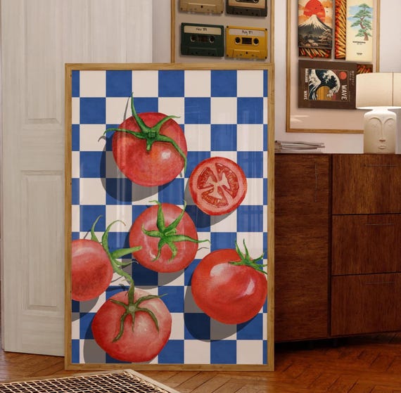 Tomato Art Print Vintage Kitchen Wall Decor