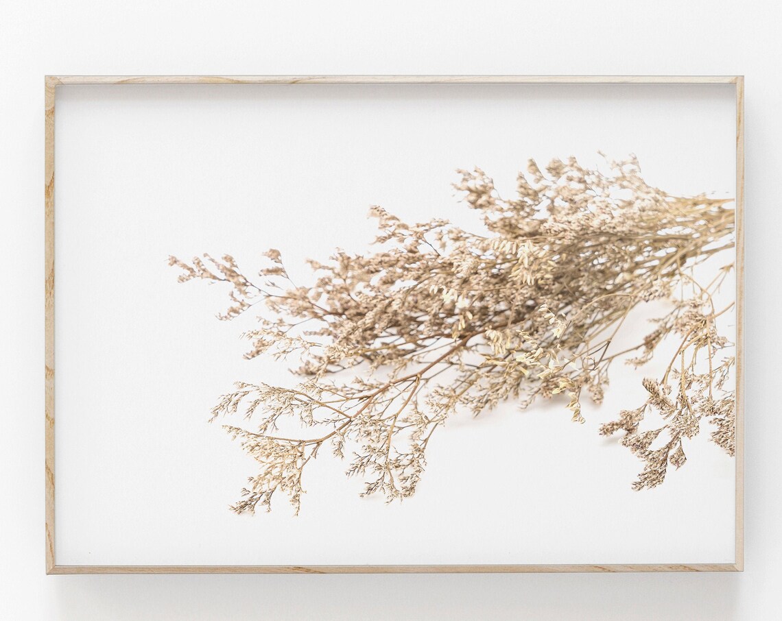 Wild Grass Botanical Art Print, Horizontal Plant Decor - Image 2