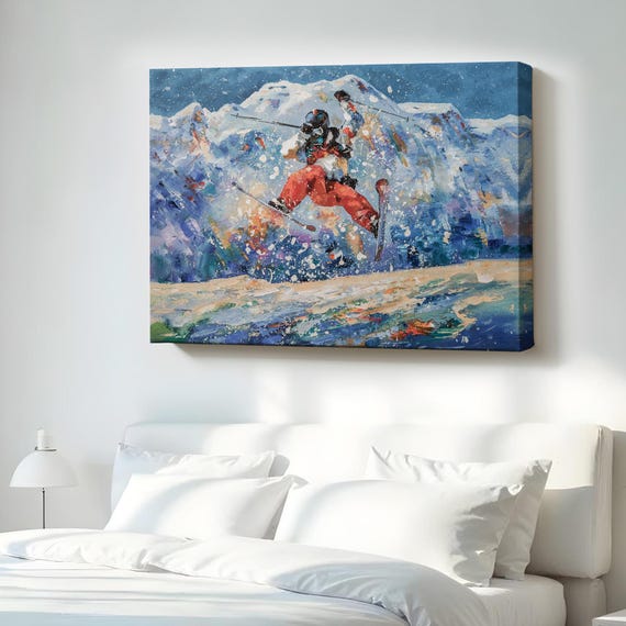 Freestyle Skiing Wall Art Nature Canvas Decor Print