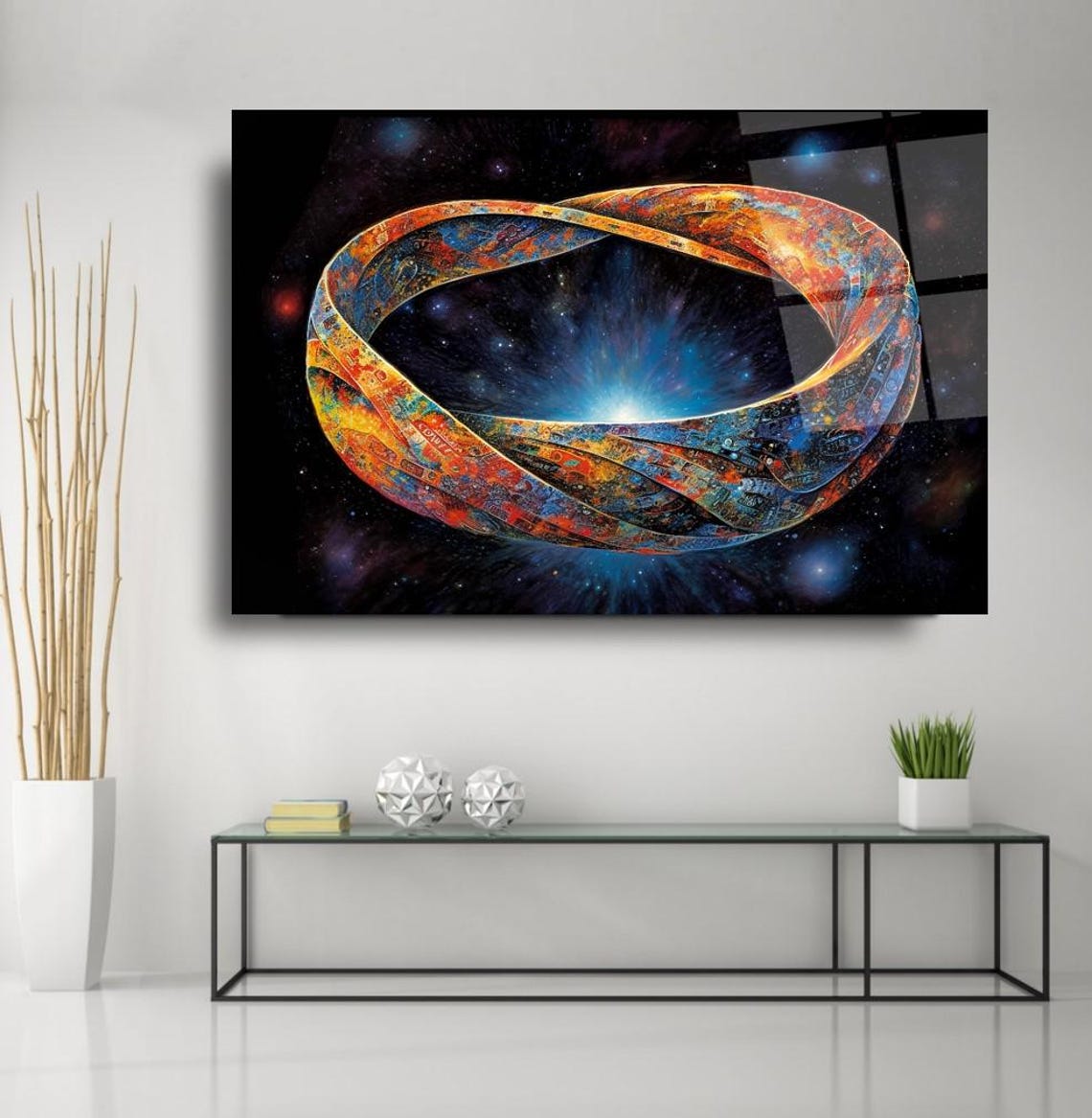Cosmic Infinity Loop Galaxy Space Multicolor Abstract Poster - Image 3