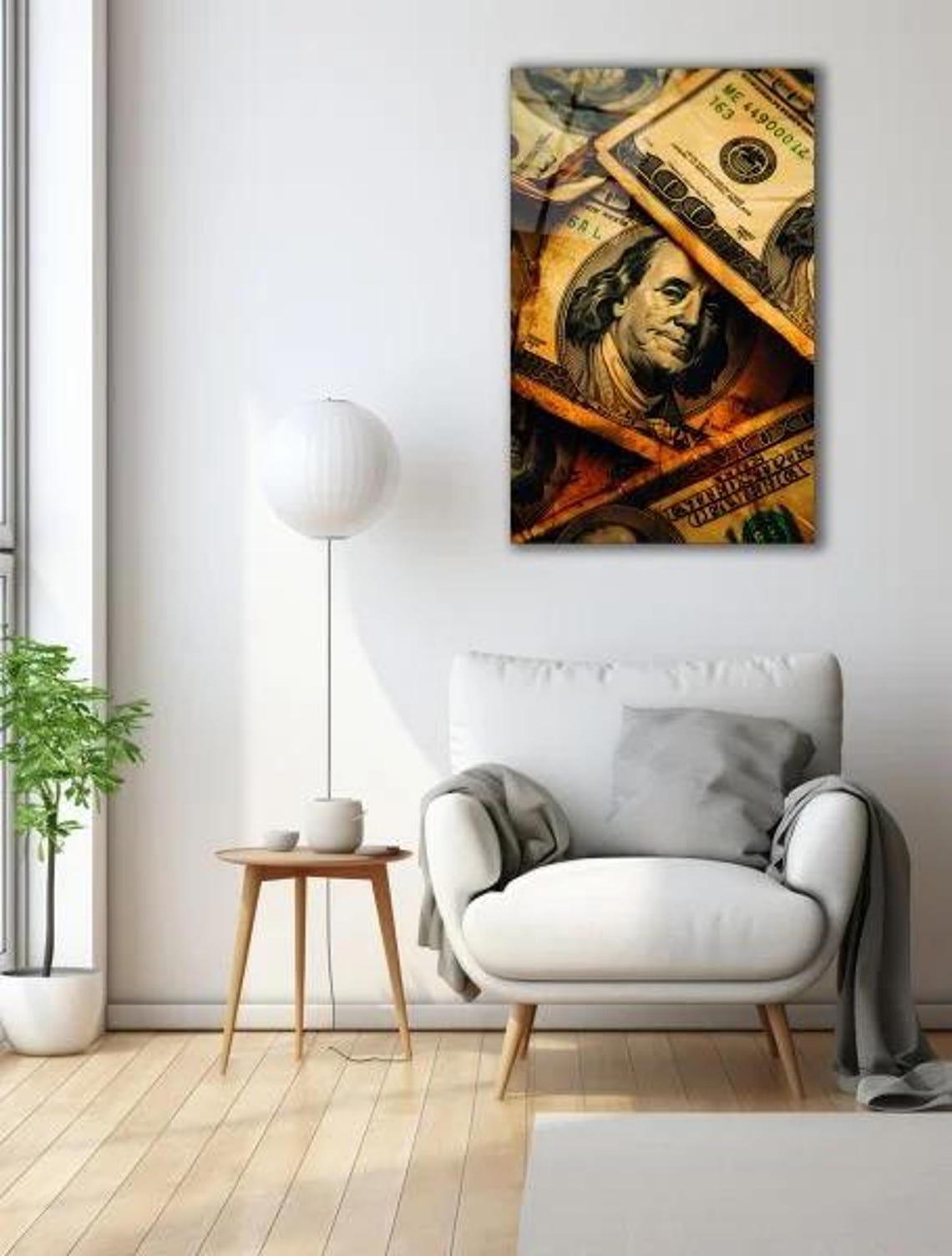 Hundred Dollar Bills Wealth Money Hustle Motivational Decor Poster - Image 3