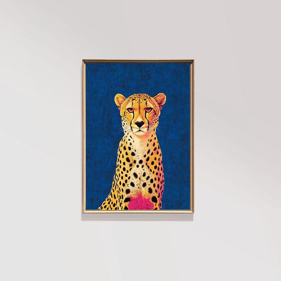 Colorful Cheetah Print Wall Art Leopard Preppy Glam Dorm Teen Modern Trendy Instant E837