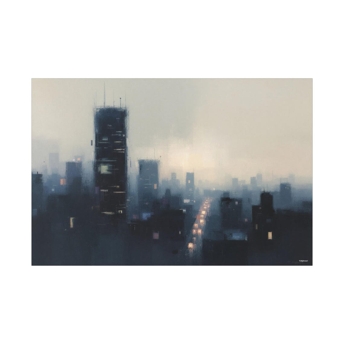 Urban Mist - Modern Abstract Art Print - Image 3