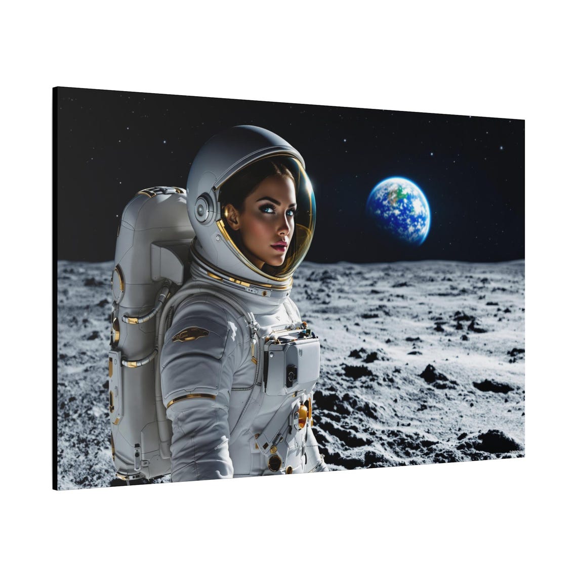 Female Astronaut - Celestial Art Print - Image 2