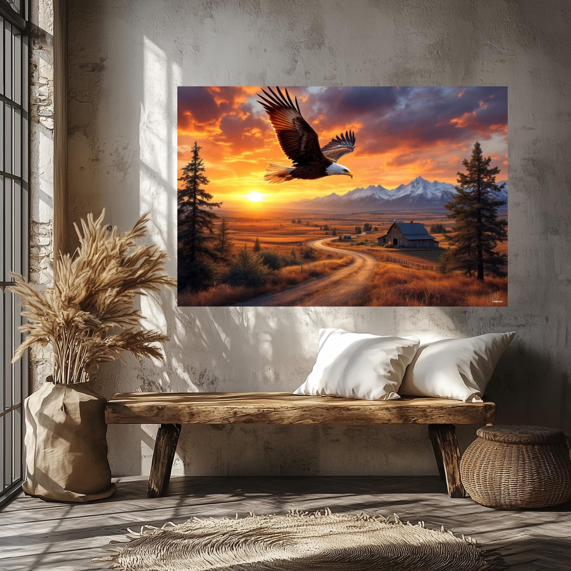 Eagle Sunset - Wildlife Art Print
