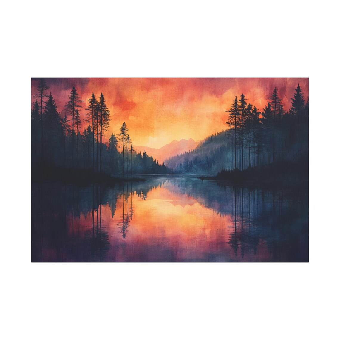 Dusks Embrace, Sunset Reflections Art Print - Image 2