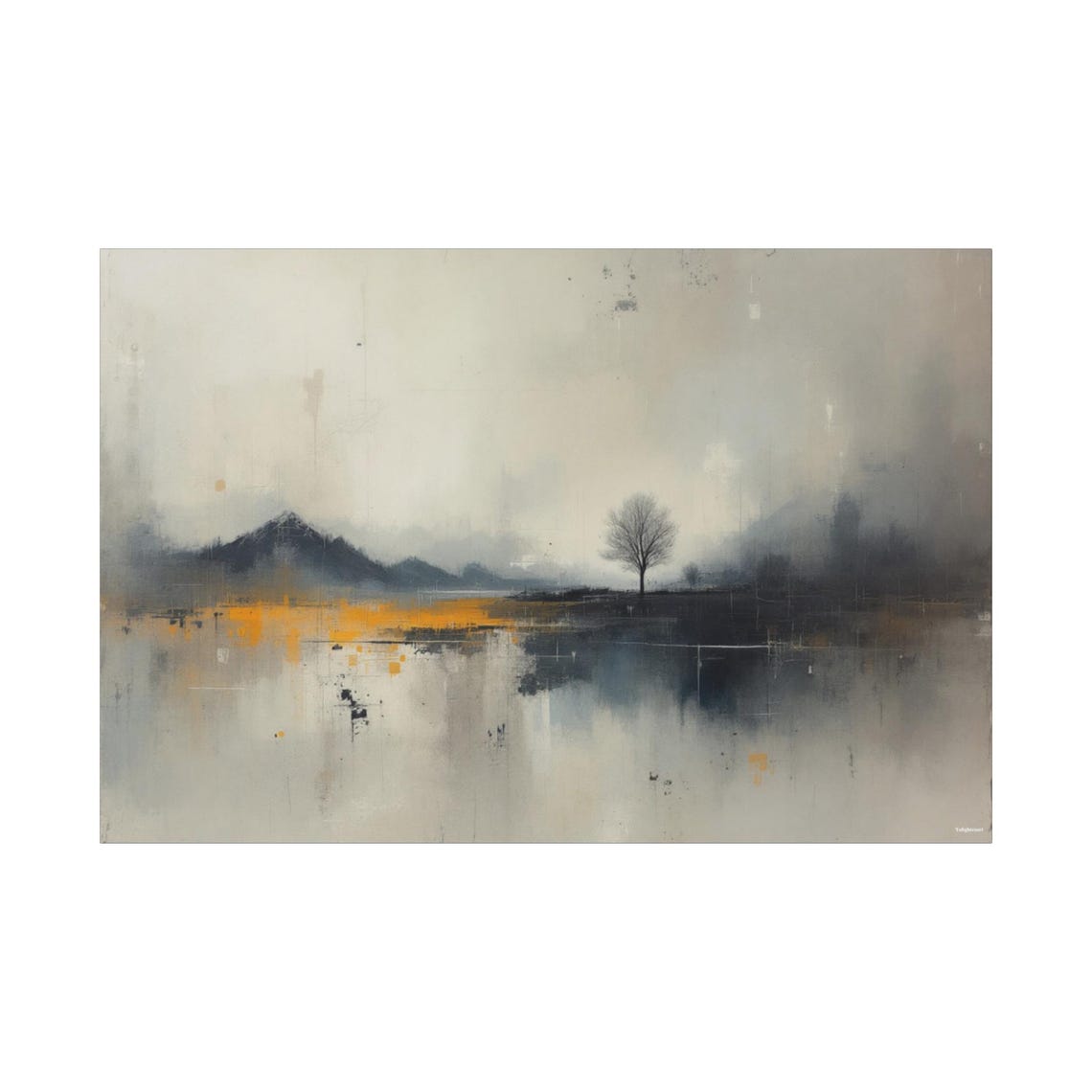 Echoes Of Solitude - Abstract Art Print - Image 3