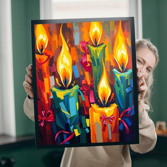 Candle Jigsaw Puzzle Cozy Abstract Art For Family Fun