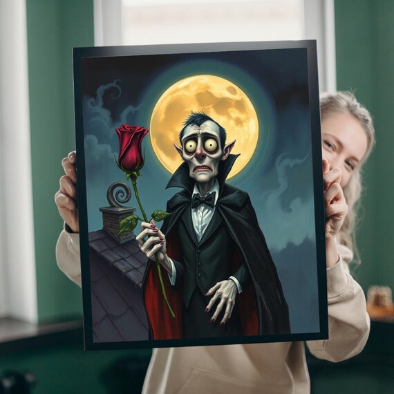 Spooky Vampire Puzzle Whimsical Gothic Halloween Game