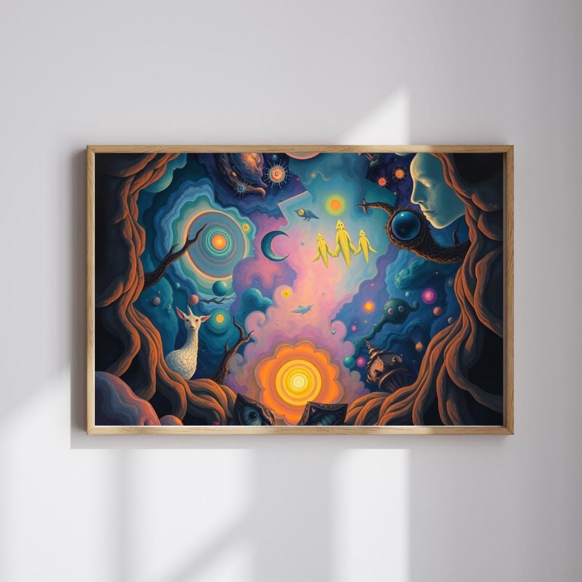 Cosmic Dream Surreal Night Sky Celestial Fantasy Dreamscape Wall Art