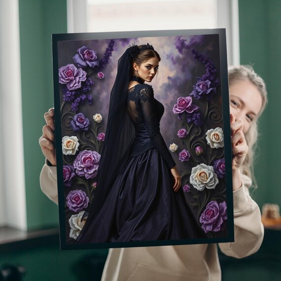 Gothic Art Poster Print, Dark Elegance