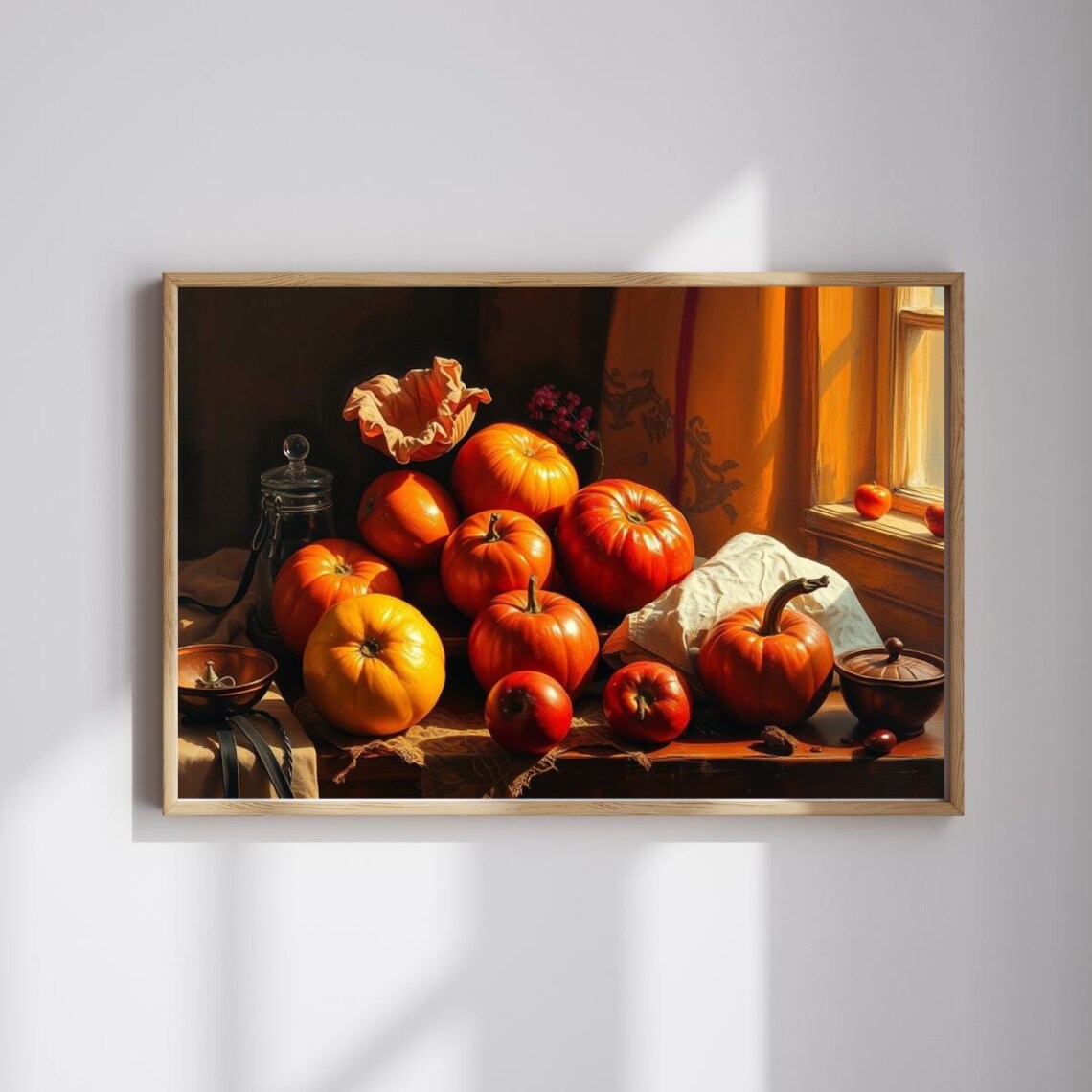 Fall Harvest Still Life Jigsaw Puzzle Vintage Autumn Art