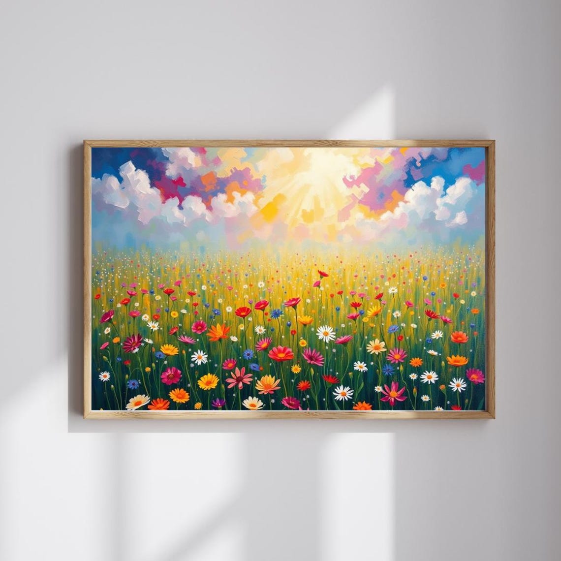 Colorful Flower Field Jigsaw Puzzle Family Fun Mindfulness Gift