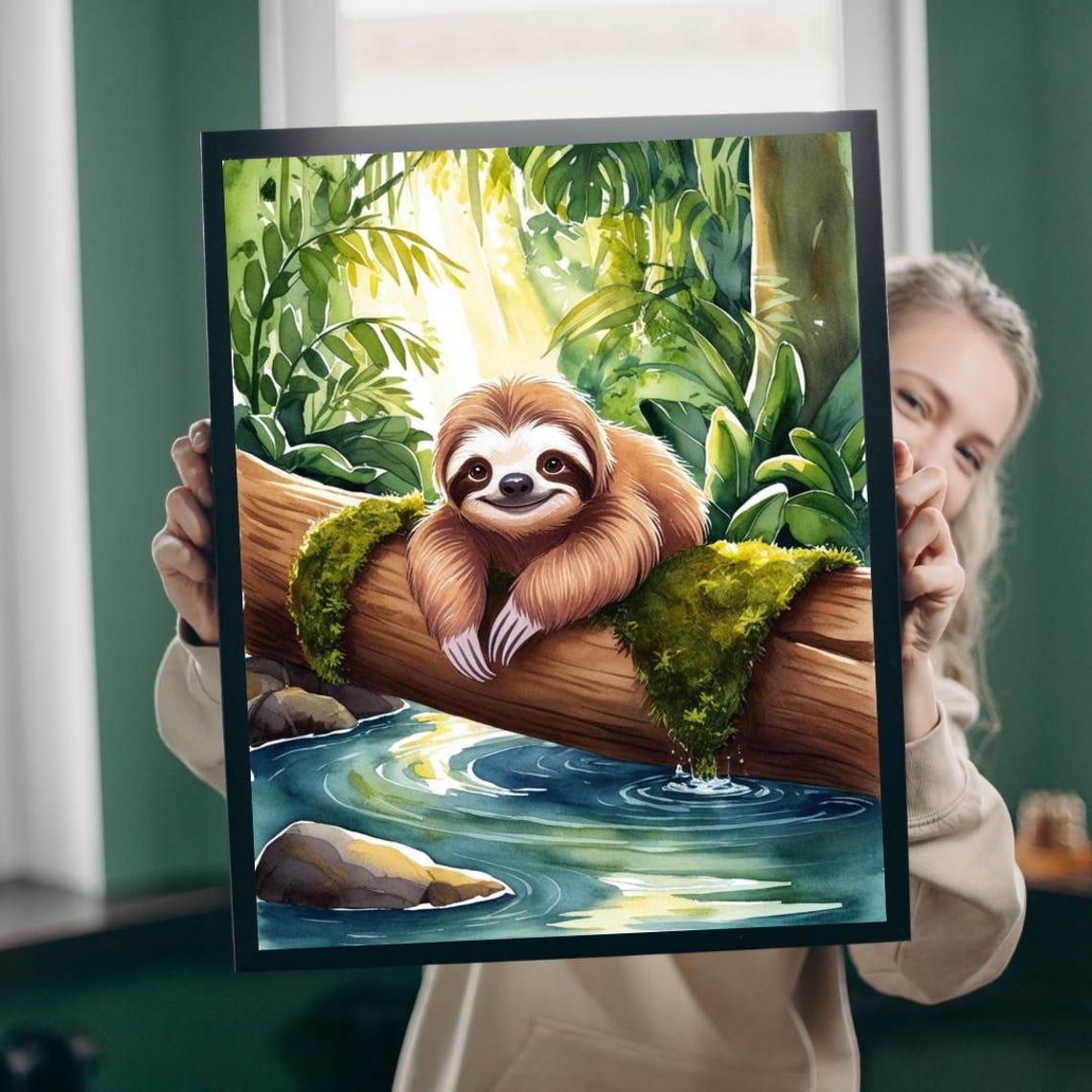 Sloth Jigsaw Puzzle Tropical Rainforest Wildlife Game Night