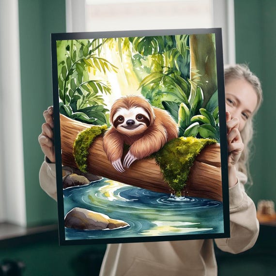 Sloth Jigsaw Puzzle Tropical Rainforest Wildlife Game Night