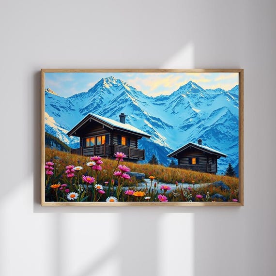 Scenic Mountain Chalet Jigsaw Puzzle Family Fun Brain Teaser