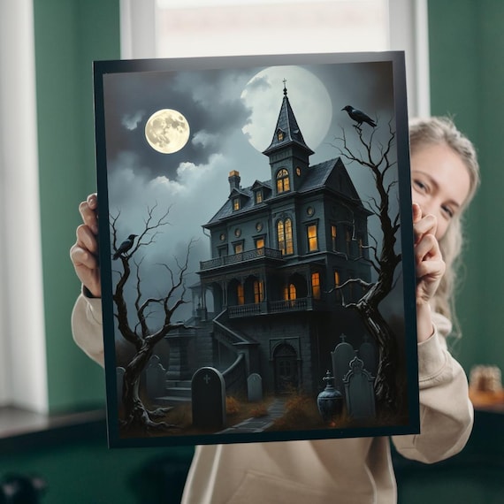 Haunted House Jigsaw Puzzle Spooky Gothic Halloween Game